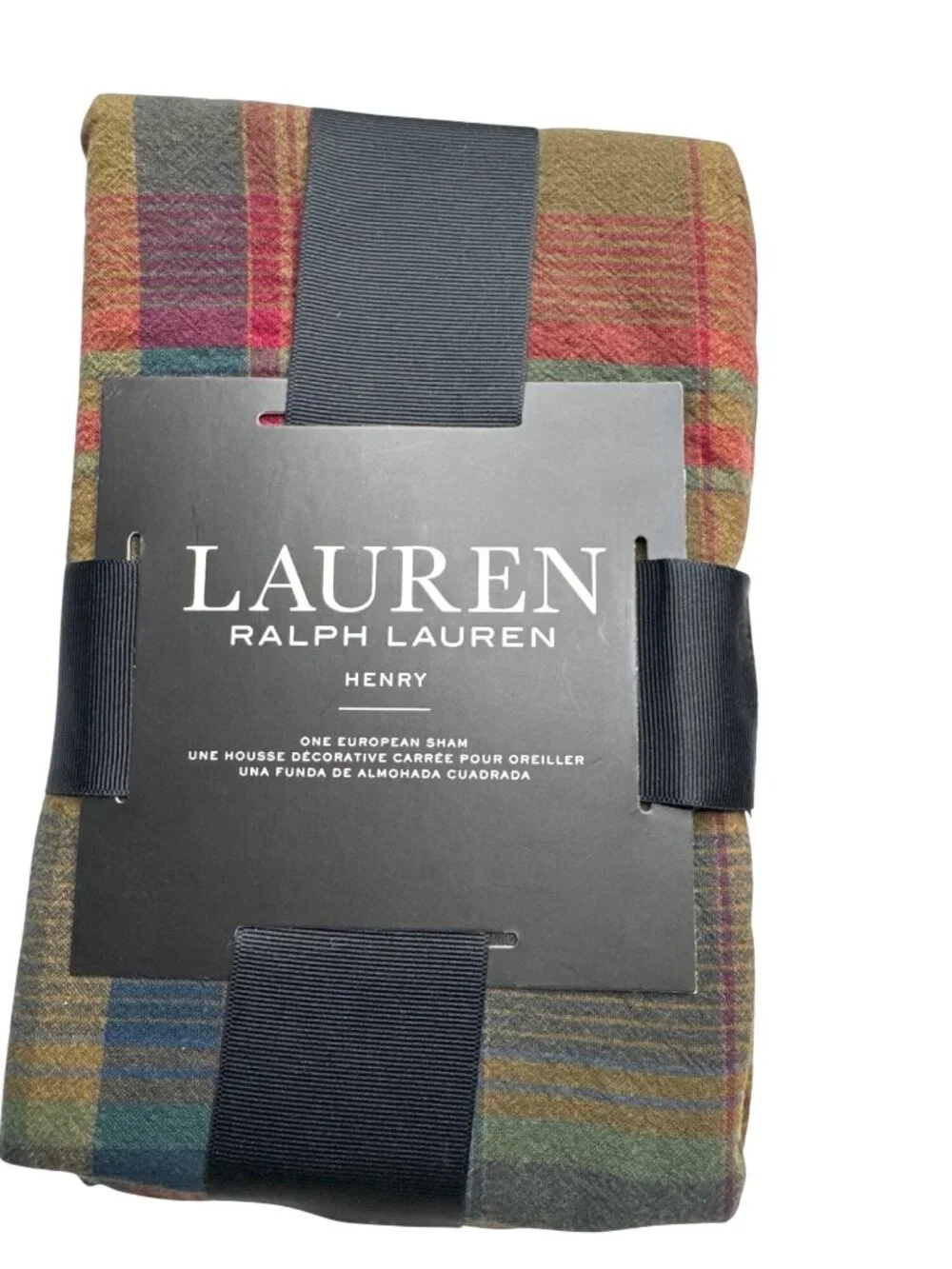 NWT Lauren Ralph Lauren Brooks Cream Multi Size Euro Sham 26